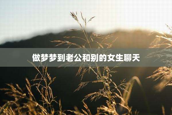 做梦梦到老公和别的女生聊天