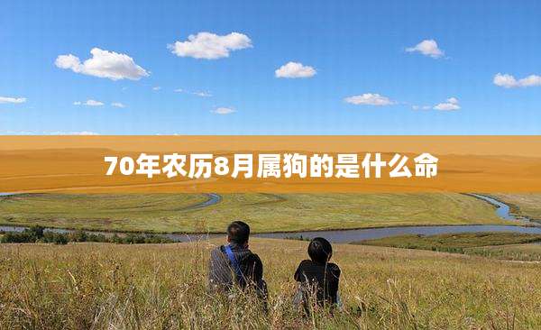 70年农历8月属狗的是什么命