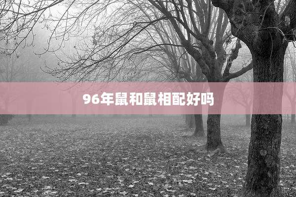 96年鼠和鼠相配好吗