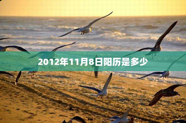 2012年11月8日阳历是多少