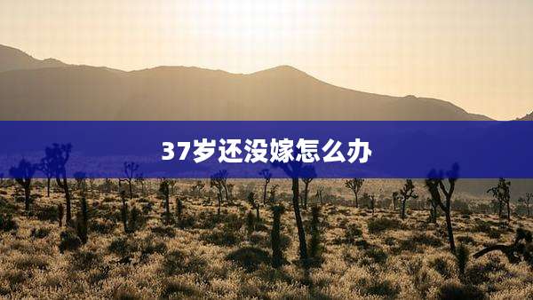 37岁还没嫁怎么办