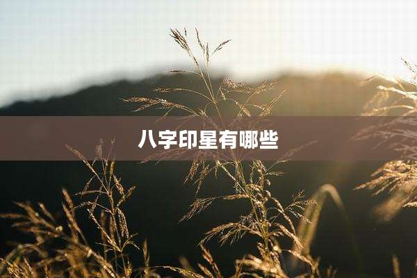 八字印星有哪些