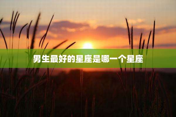 男生最好的星座是哪一个星座