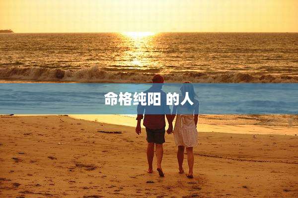 命格纯阳 的人