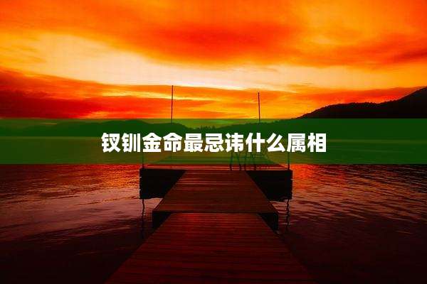 钗钏金命最忌讳什么属相