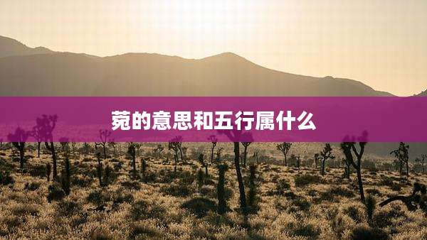 菀的意思和五行属什么