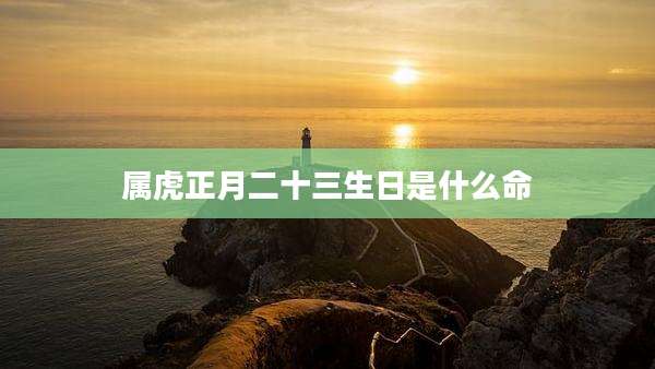 属虎正月二十三生日是什么命