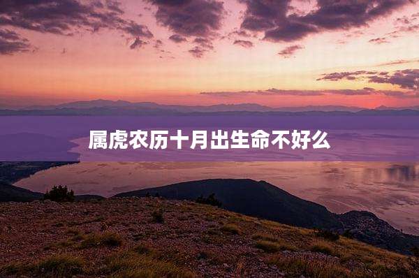 属虎农历十月出生命不好么