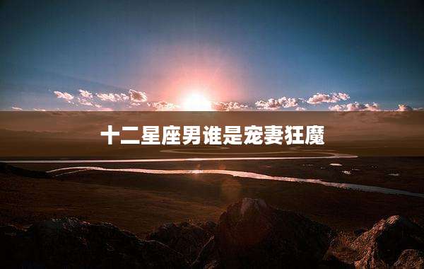 十二星座男谁是宠妻狂魔