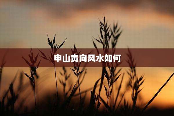 申山寅向风水如何