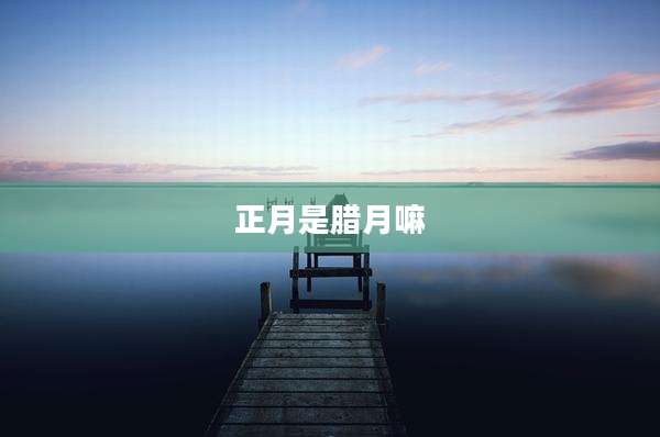 正月是腊月嘛