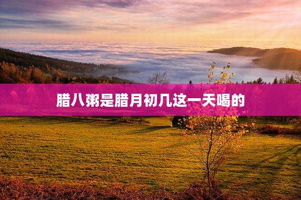 腊八粥是腊月初几这一天喝的