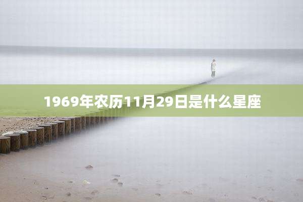 1969年农历11月29日是什么星座