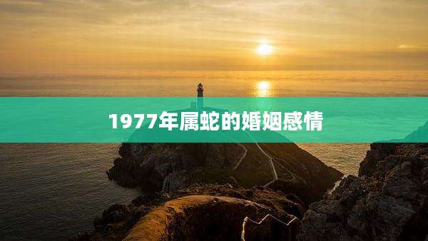 1977年属蛇的婚姻感情
