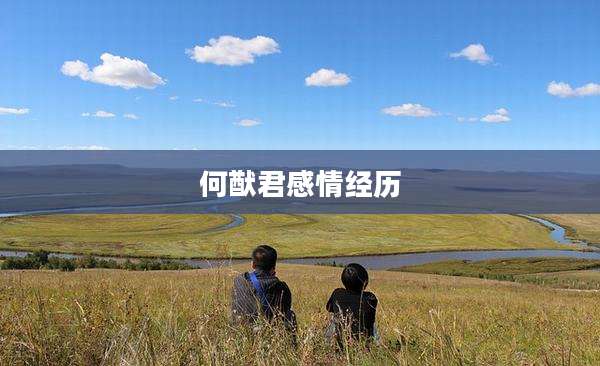 何猷君感情经历