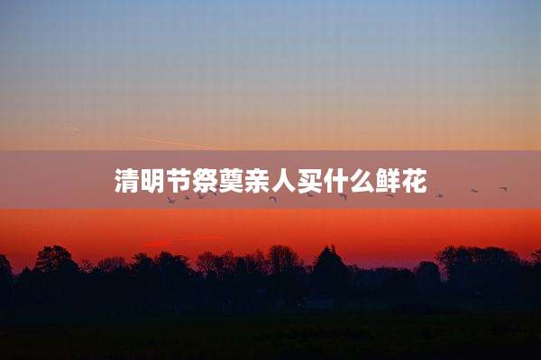 清明节祭奠亲人买什么鲜花
