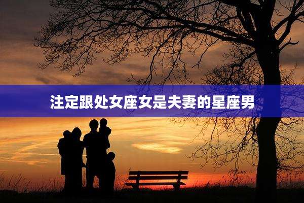 注定跟处女座女是夫妻的星座男
