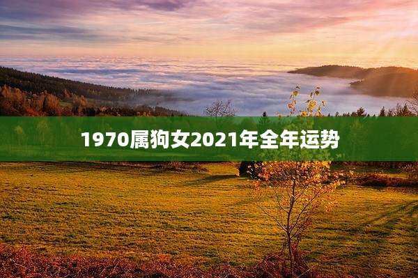 1970属狗女2021年全年运势