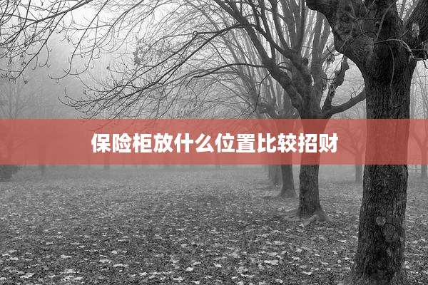 保险柜放什么位置比较招财