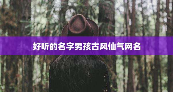 好听的名字男孩古风仙气网名