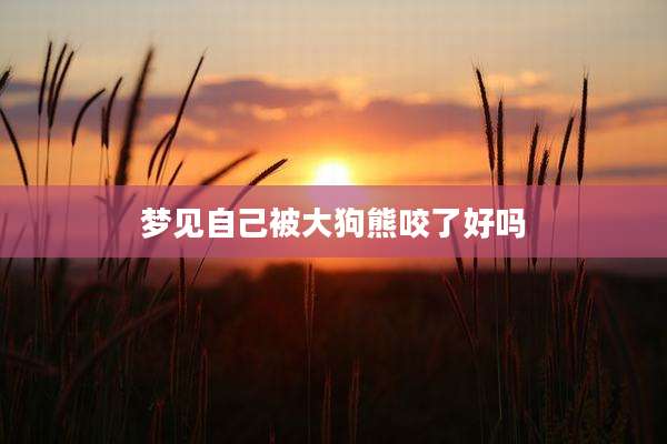 梦见自己被大狗熊咬了好吗