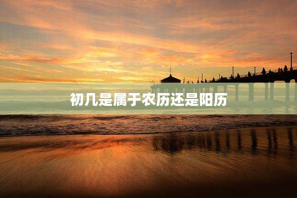 初几是属于农历还是阳历