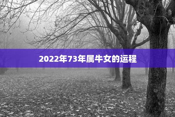 2022年73年属牛女的运程