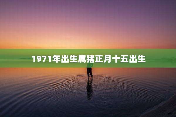1971年出生属猪正月十五出生