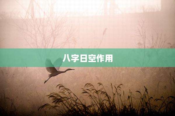 八字日空作用