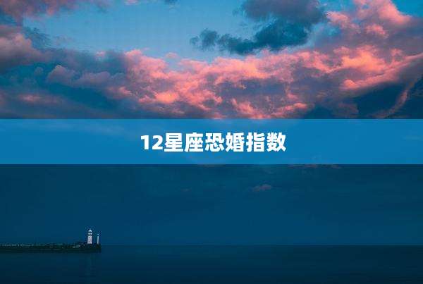 12星座恐婚指数