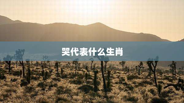 哭代表什么生肖