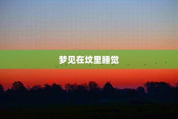 梦见在坟里睡觉