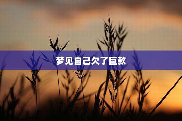 梦见自己欠了巨款