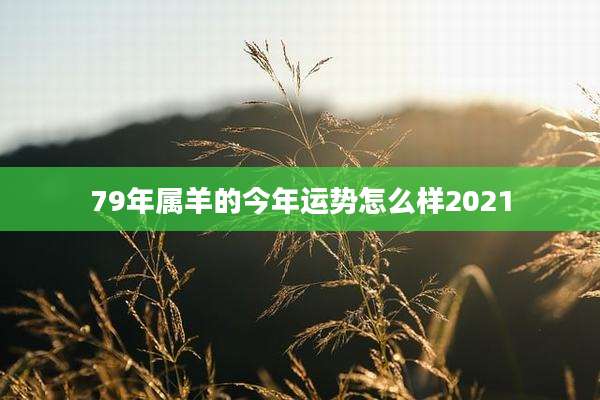79年属羊的今年运势怎么样2021