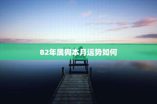 82年属狗本月运势如何