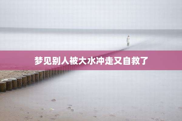 梦见别人被大水冲走又自救了