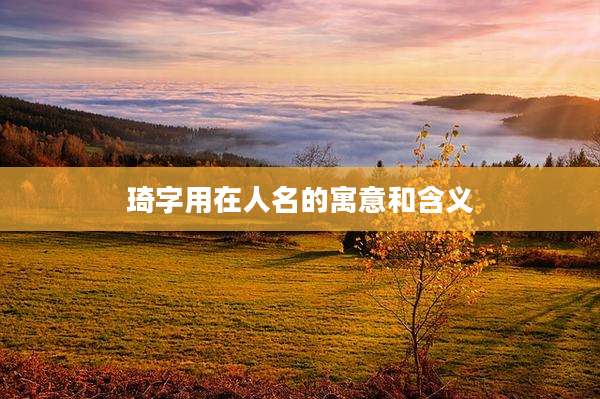 琦字用在人名的寓意和含义