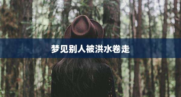 梦见别人被洪水卷走