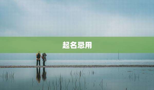 起名忌用