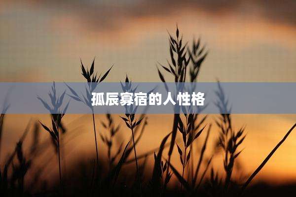 孤辰寡宿的人性格