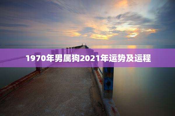 1970年男属狗2021年运势及运程