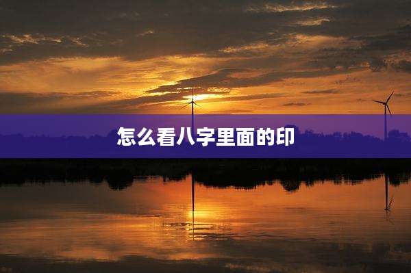 怎么看八字里面的印