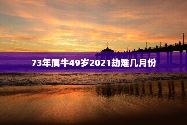 73年属牛49岁2021劫难几月份