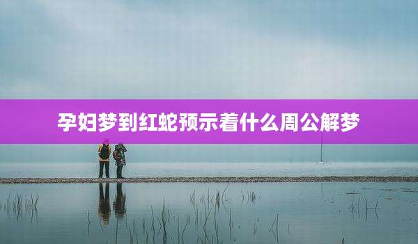 孕妇梦到红蛇预示着什么周公解梦