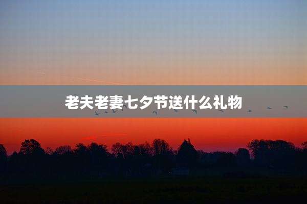 老夫老妻七夕节送什么礼物