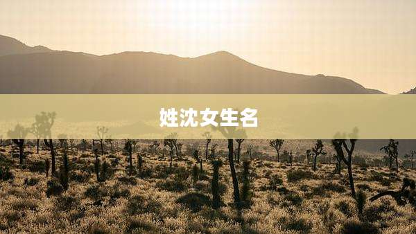 姓沈女生名