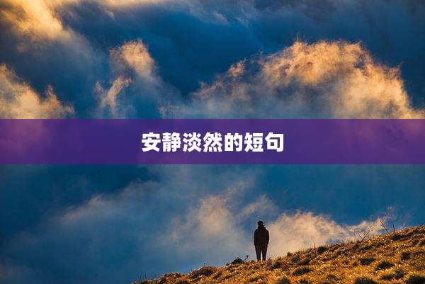 安静淡然的短句