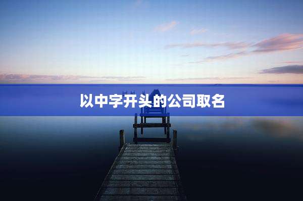 以中字开头的公司取名