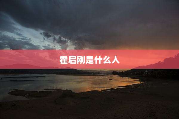 霍启刚是什么人