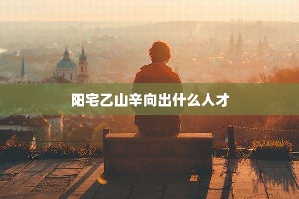 阳宅乙山辛向出什么人才